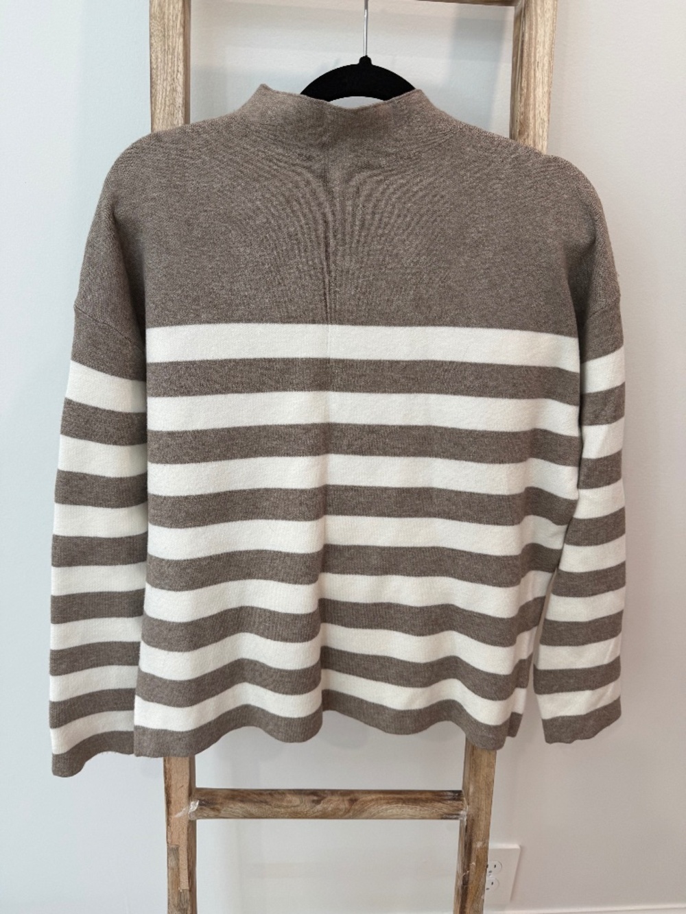 Tan & White Stripe Sweater